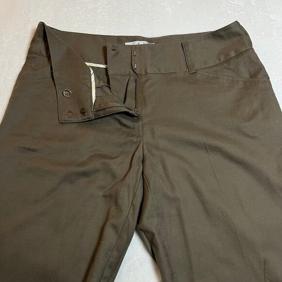 CAbi Mid Rise Boot Cut Pants Size 10 Cotton Linen Blend Preppy Office Hipster - Picture 5 of 10